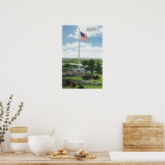Mount Defiance Giant Flagpole Scene Poster (Küche)