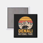 Mount Denali Alaska Bergsteiger Klettern National  Magnet (Vorderseite/Rückseite)