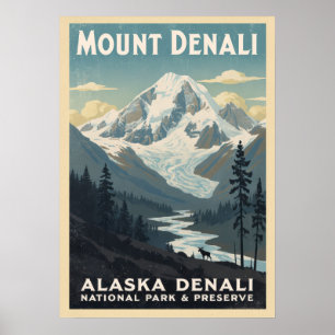 Mount Denali - Alaska Denali-Nationalpark Poster