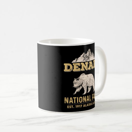 Mount Denali Nationalpark Alaska Bear Kaffeetasse (VorderseiteRechts)