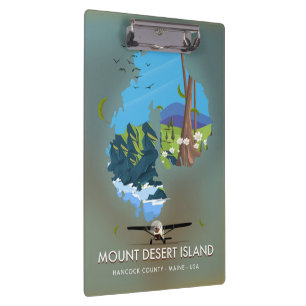 Mount Desert Island, Hancock Landkreis, Maine, USA Klemmbrett