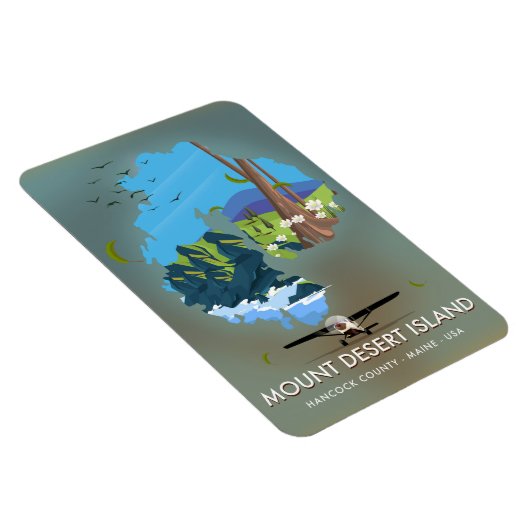 Mount Desert Island, Hancock Landkreis, Maine, USA Magnet (Rechte Seite)