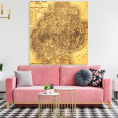 Mount Desert IslandPanoramakarte Leinwanddruck (Insitu (Wohnzimmer))