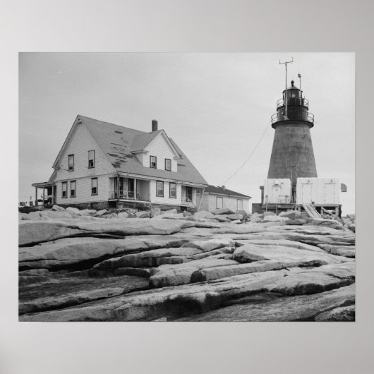Mount Desert Rock Leuchtturmstation Poster (Vorne)
