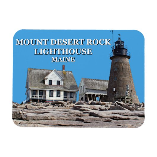 Mount Desert Rock Lighthouse, Maine Magnet (Horizontal)