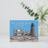 Mount Desert Rock Lighthouse, Maine Postcard Postkarte (Stehend Vorderseite)