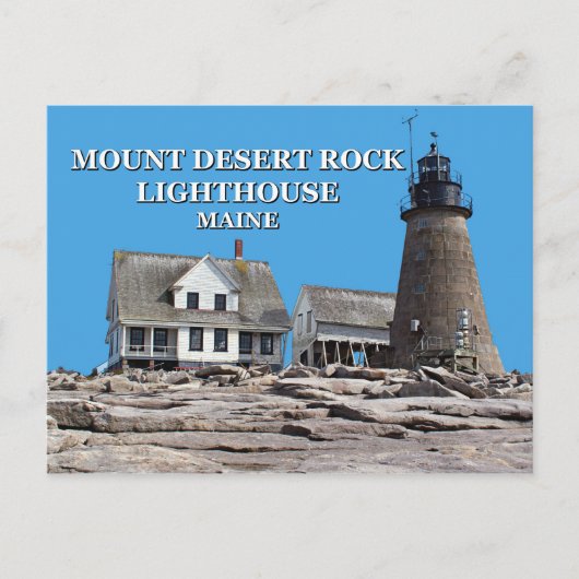 Mount Desert Rock Lighthouse, Maine Postcard Postkarte (Vorderseite)