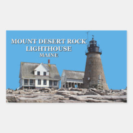 Mount Desert Rock Lighthouse, Maine Rechteckiger Aufkleber