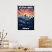 Mount Dhaulagiri Nepal V02 Poster (Küche)