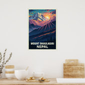 Mount Dhaulagiri Nepal V03 Poster (Küche)