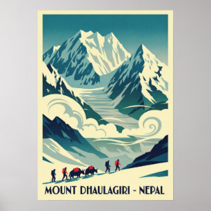 Mount Dhaulagiri Nepal V05 Poster