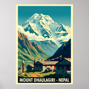 Mount Dhaulagiri Nepal V06 Poster