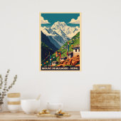 Mount Dhaulagiri Nepal V07 Poster (Küche)