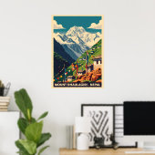 Mount Dhaulagiri Nepal V07 Poster (Heimbüro)
