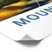 Mount Diablo California Travel Print Poster (Ecke)