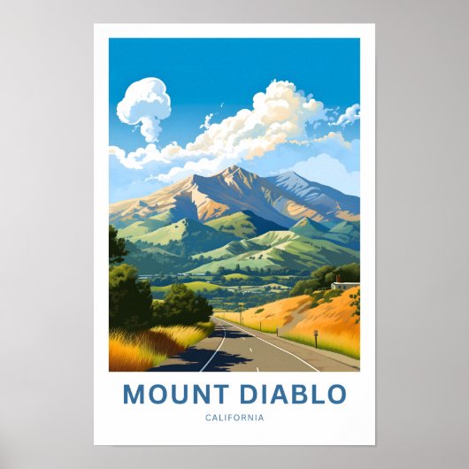 Mount Diablo California Travel Print Poster (Vorne)