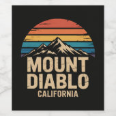 Mount Diablo Kalifornien Weinetikett (Einzelnes Label)