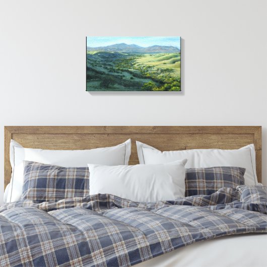 "Mount Diablo Southern View" Canvas Print Leinwanddruck (Insitu (Schlafzimmer))