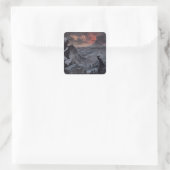 Mount Doom Quadratischer Aufkleber (Tasche)