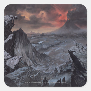 Mount Doom Quadratischer Aufkleber