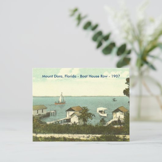 Mount Dora, Fl - Boat House Row - 1907 Postkarte (Stehend Vorderseite)