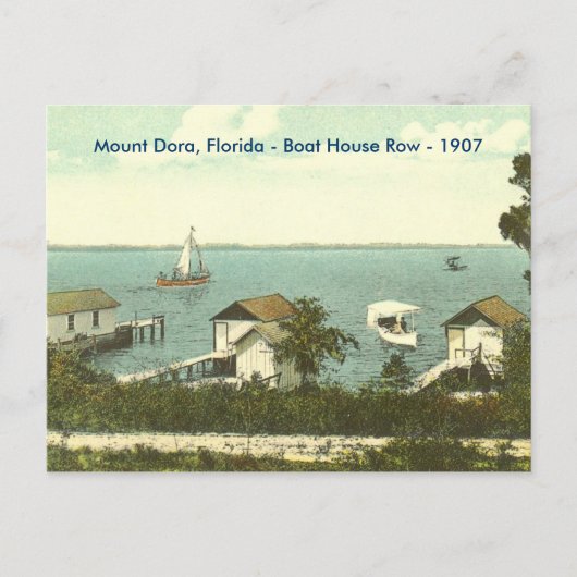 Mount Dora, Fl - Boat House Row - 1907 Postkarte (Vorderseite)