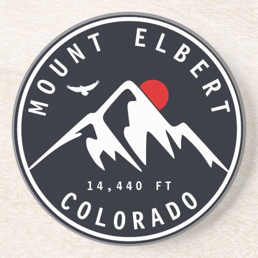 Mount Elbert - Colorado 14ers Fourteener Getränkeuntersetzer (Vorne)