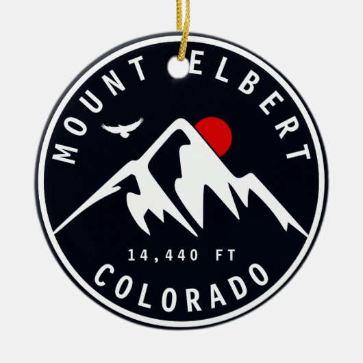 Mount Elbert - Colorado 14ers Fourteener Keramik Ornament (Vorne)
