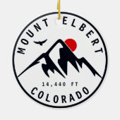 Mount Elbert - Colorado 14ers Fourteener Keramik Ornament (Hinten)