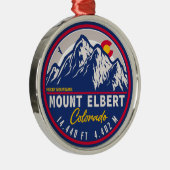 Mount Elbert - Colorado 14ers Fourteener Ornament Aus Metall (Rechts)