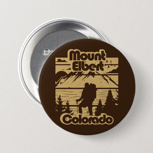 Mount Elbert Colorado Button (Vorne & Hinten)