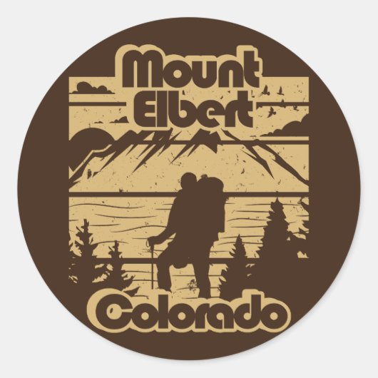 Mount Elbert Colorado Runder Aufkleber (Vorderseite)