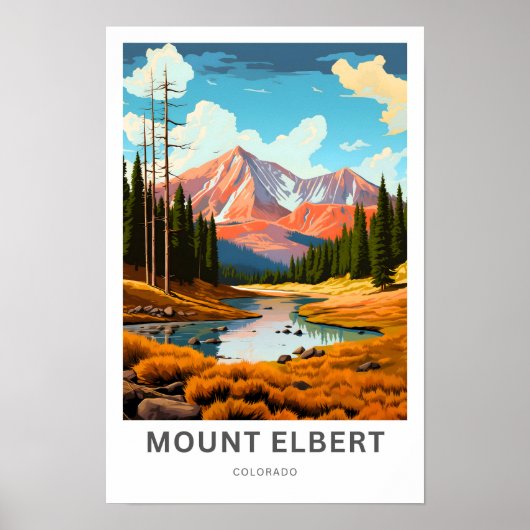 Mount Elbert Colorado Travel Print Poster (Vorne)
