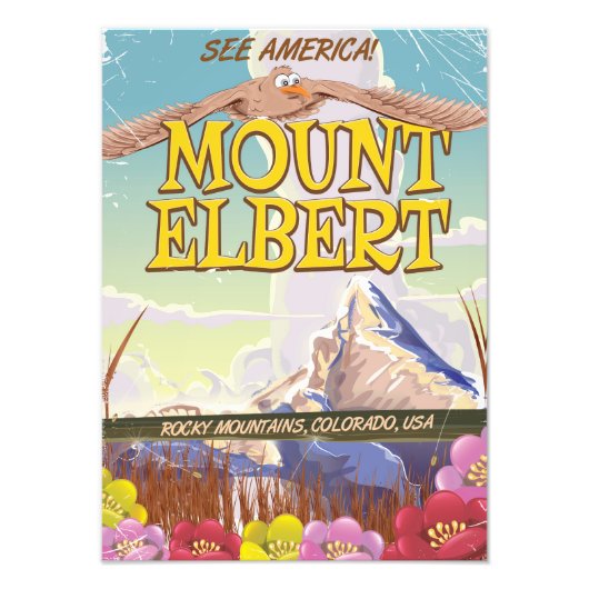 Mount Elbert, Colorado USA Reiseplakat Fotodruck (Vorne)