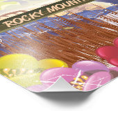 Mount Elbert, Colorado USA Reiseplakat Fotodruck (Ecke)