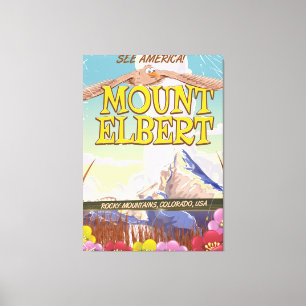 Mount Elbert, Colorado USA Reiseplakat Leinwanddruck