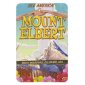 Mount Elbert, Colorado USA Reiseplakat Magnet (Vertikal)