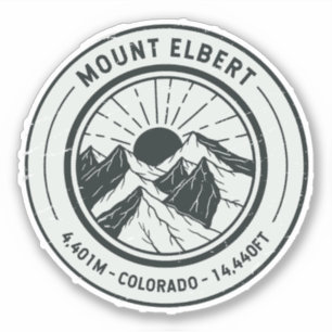 Mount Elbert Colorado Wandern Skifahren Aufkleber