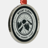 Mount Elbert Colorado Wandern Skifahren Ornament Aus Metall (Rechts)