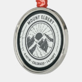 Mount Elbert Colorado Wandern Skifahren Ornament Aus Metall (Links)