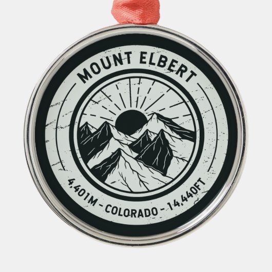 Mount Elbert Colorado Wandern Skifahren Ornament Aus Metall (Vorne)