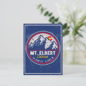 Mount Elbert Mount Elbert 14ers Retro Sunset Postkarte (Stehend Vorderseite)