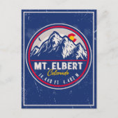 Mount Elbert Mount Elbert 14ers Retro Sunset Postkarte (Vorderseite)