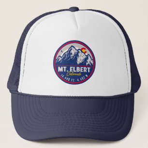 Mount Elbert Mount Elbert 14ers Retro Sunset Truckerkappe