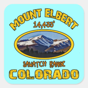 Mount Elbert Quadratischer Aufkleber