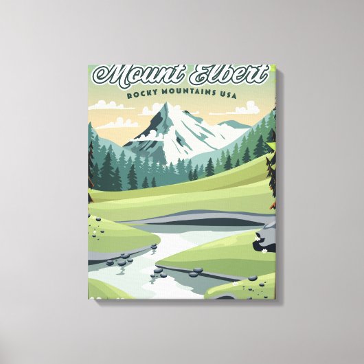 Mount Elbert Rocky Mountains Reiseposter Leinwanddruck (Vorderseite)