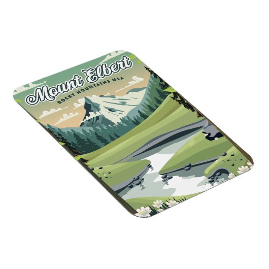 Mount Elbert Rocky Mountains Reiseposter Magnet (Rechte Seite)