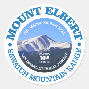 Mount Elbert Runder Aufkleber