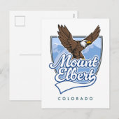 Mount Elbert Travel Patch Feiertagspostkarte (Vorne/Hinten)