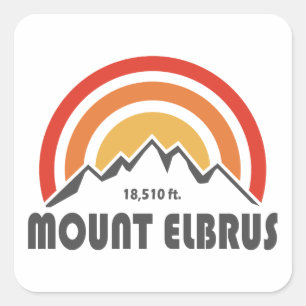 Mount Elbrus Quadratischer Aufkleber